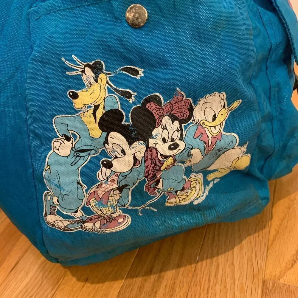 Vintage Disney Micky Mouse Duffle Bag Travel Bag